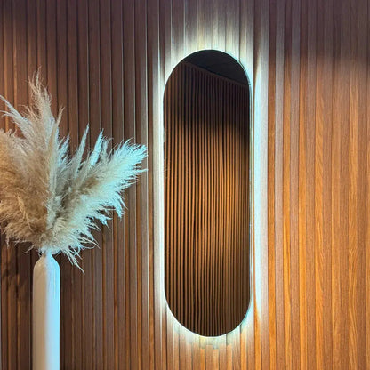 Slim Round Mirror with LED - Elegant and Modern Lighting Spiegel Weltt