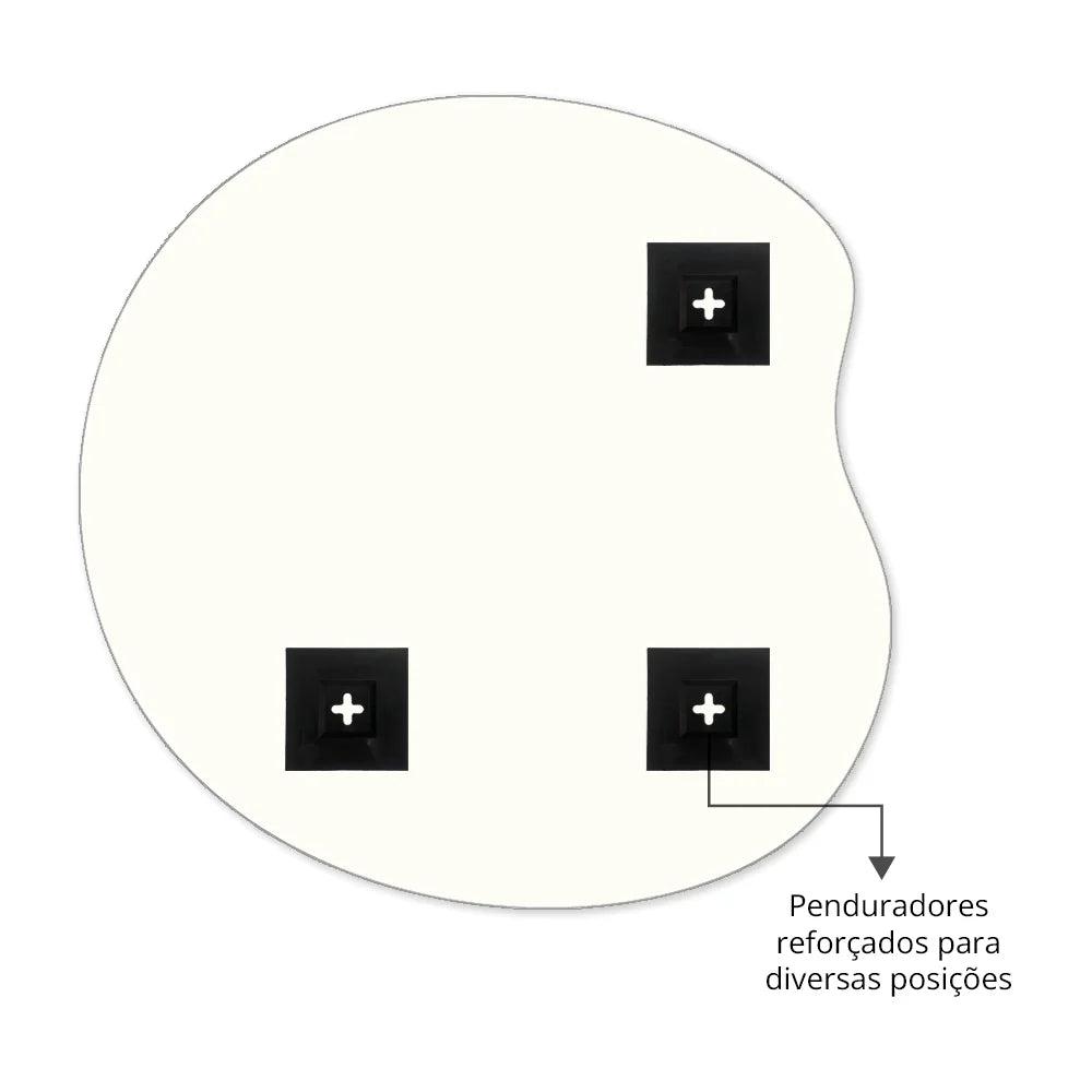 Apple Slim Organic Mirror with LED 60x60cm - Premium Lighting