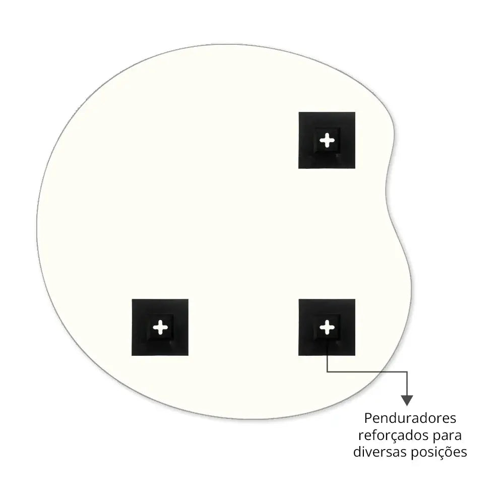 Apple Slim Organic Mirror with LED 60x60cm - Premium Lighting Spiegel Weltt