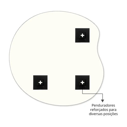 Apple Slim Organic Mirror with LED 60x60cm - Premium Lighting Spiegel Weltt