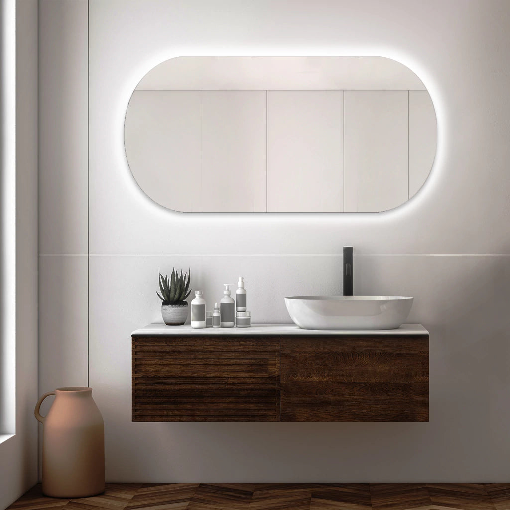 Slim Round Mirror With LED
