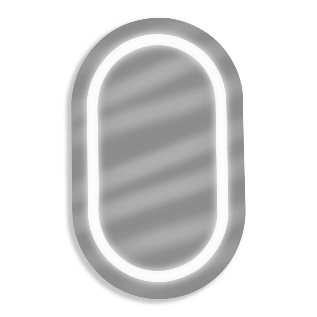 Sanded Capsule Mirror With LED