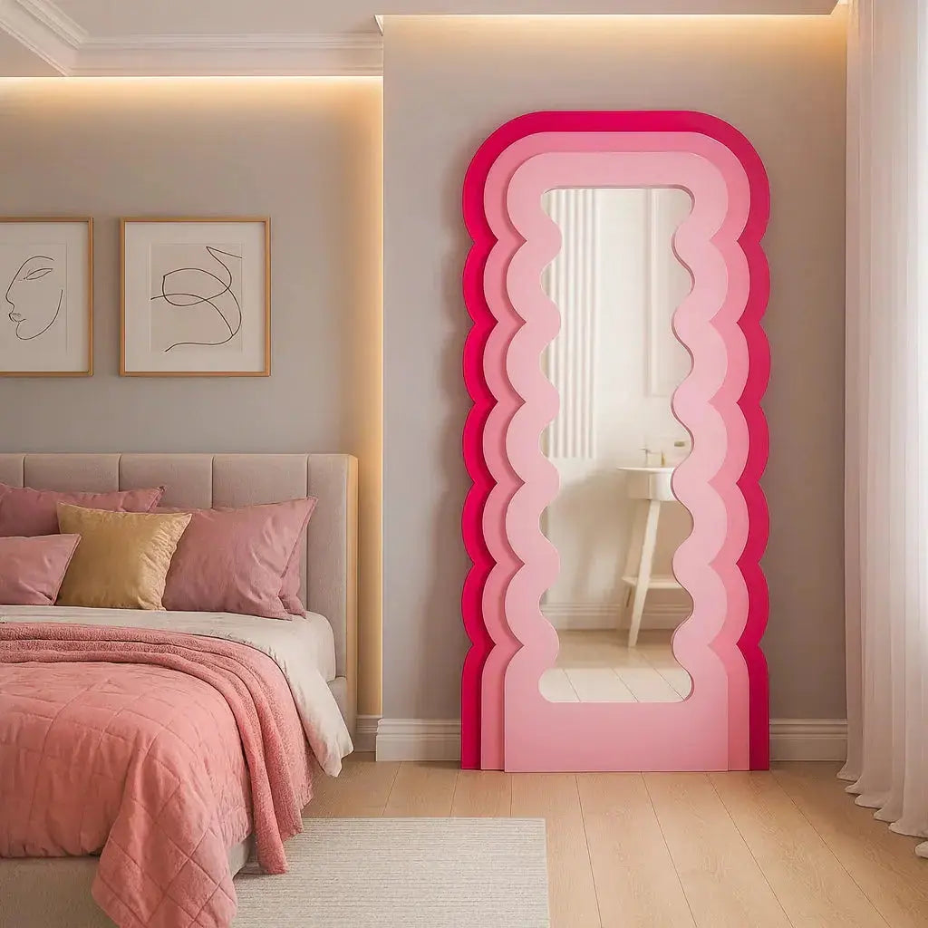 Wavvy Contemporary Wavy Full-Length Mirror - 180x80cm Mirrorum